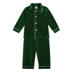 Kids Velvet Christmas Robe Pajamas – Family Matching Winter Sleepwear