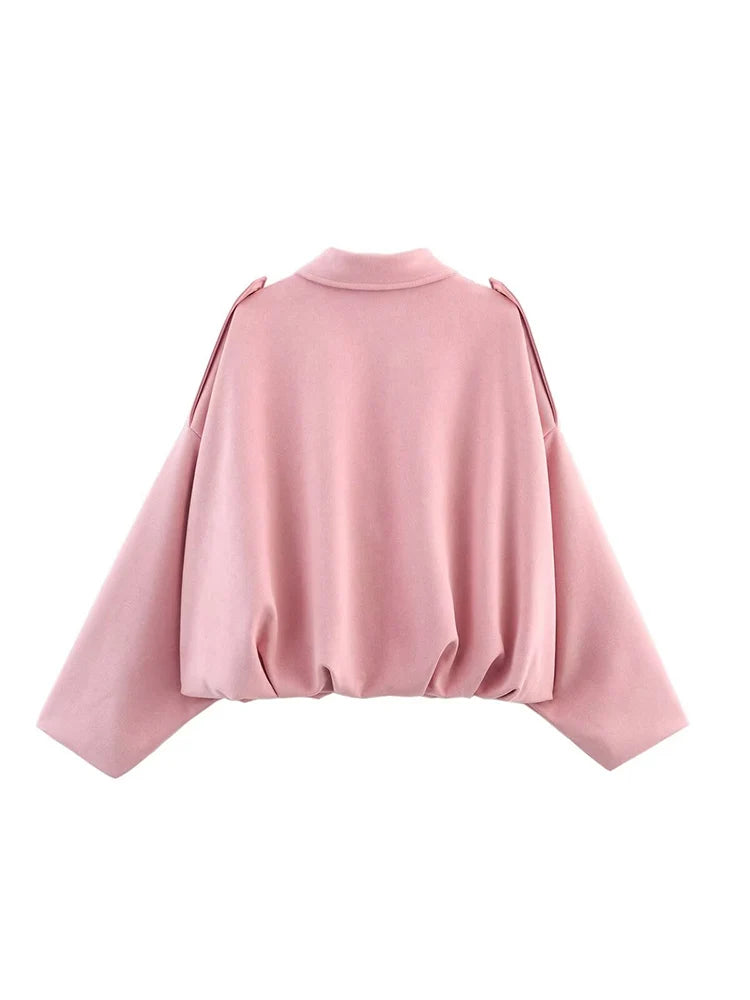 Pink cape on a white background