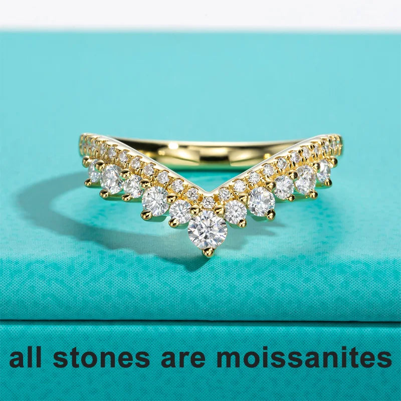 3mm Heart Moissanite Eternity Ring - Sterling Silver Romantic Wedding Band