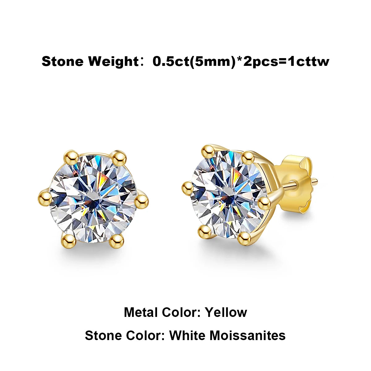 Cushion Cut Moissanite Stud Earrings - 925 Sterling Silver