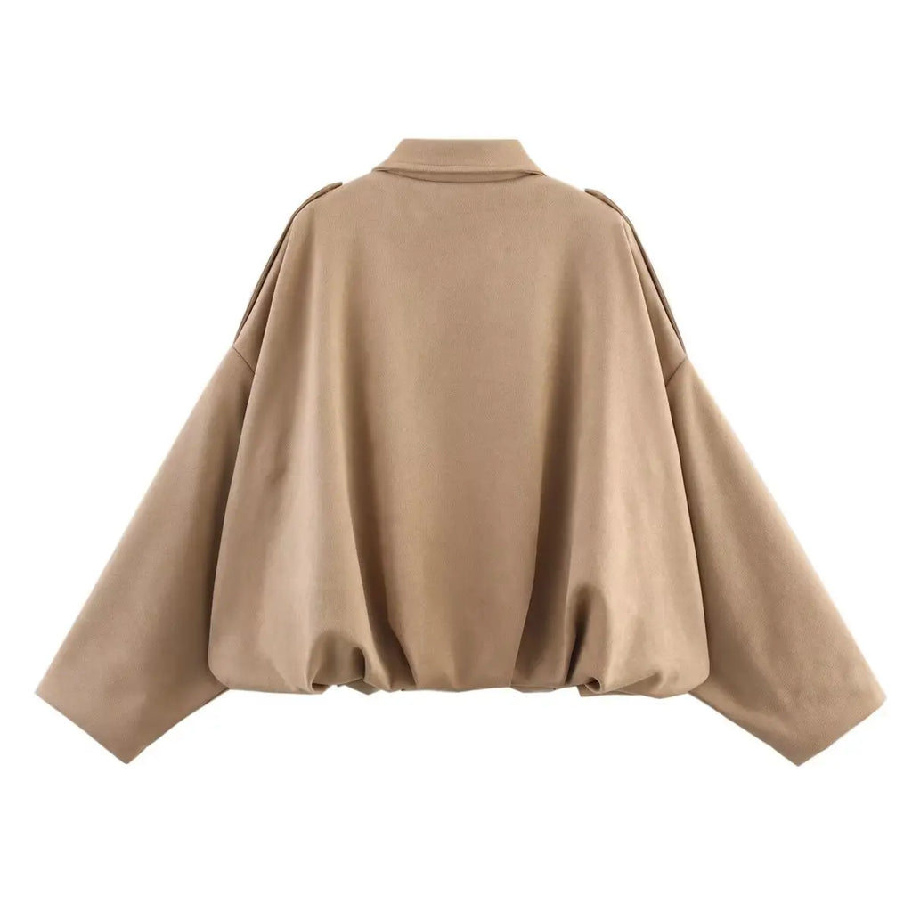 Beige cape on a white background