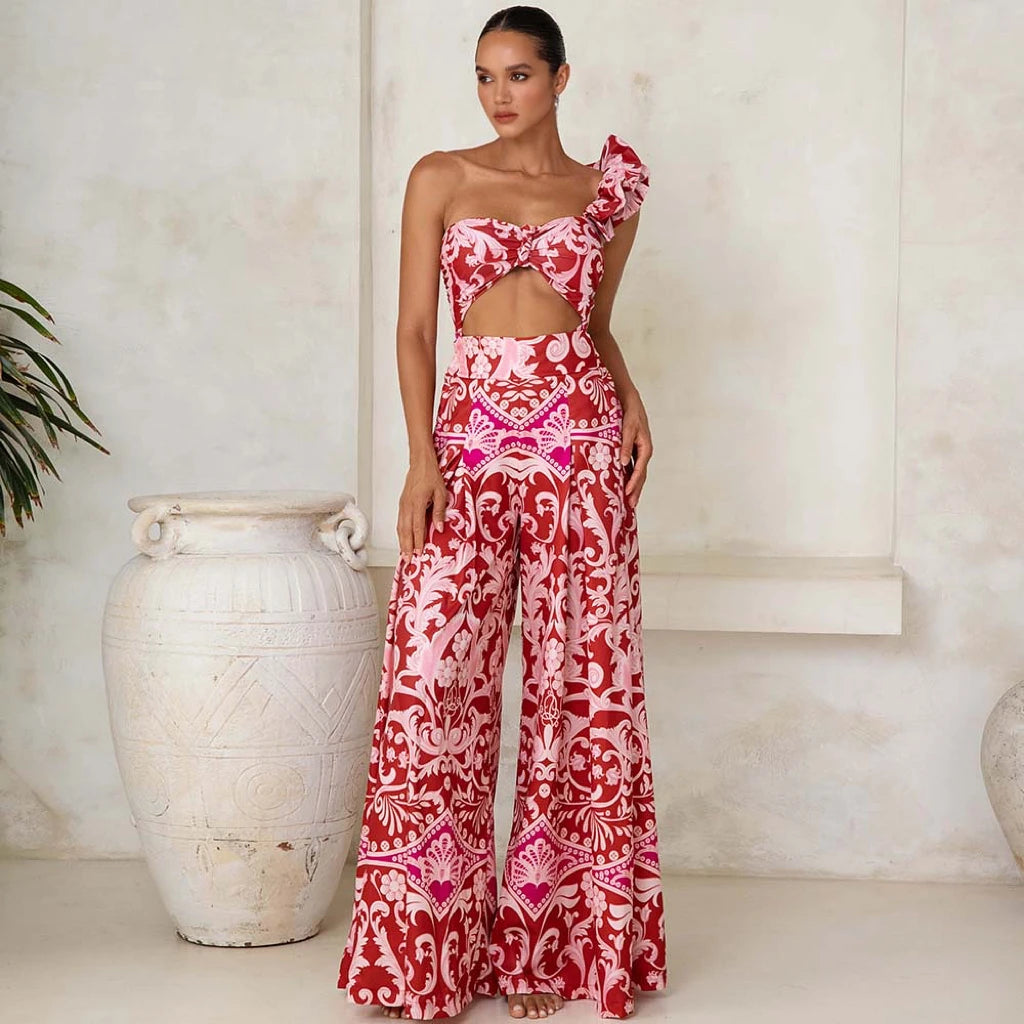 One Shoulder Swimsuit - Asymmetric Beachwear