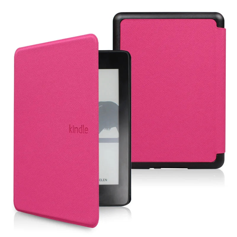 Pink Kindle case on a white background