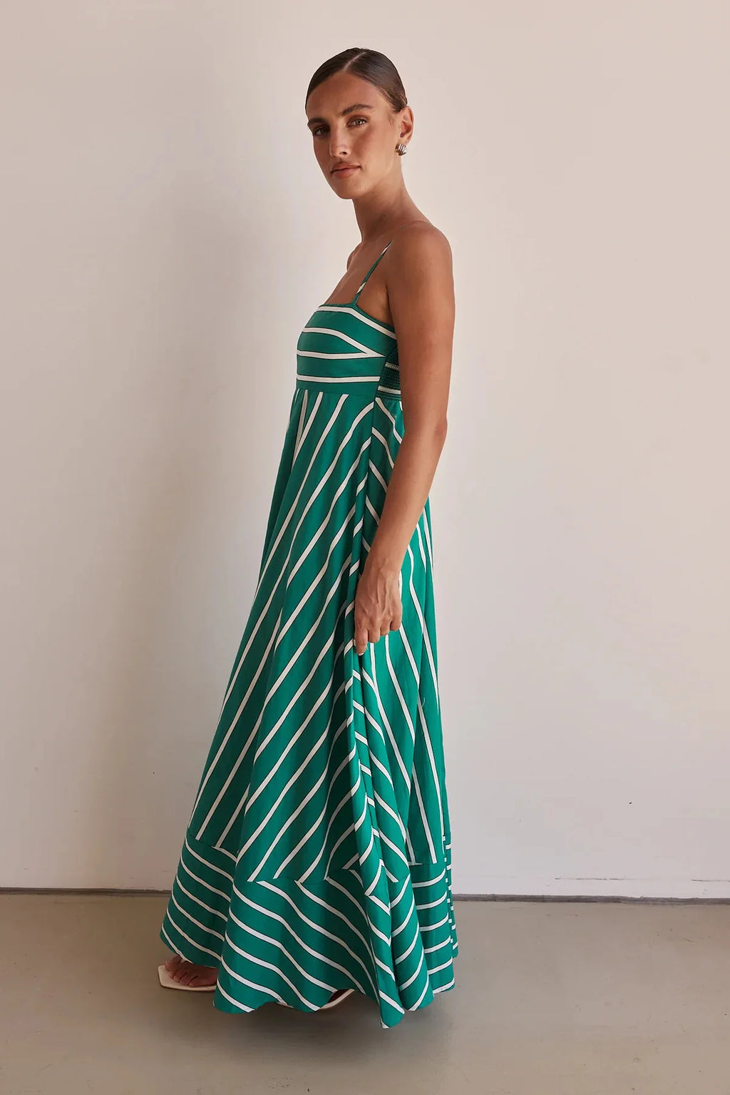Spaghetti Strap Backless Maxi Dress - A-Line Elegant Silhouette