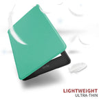 Green Kindle case on a white background with 'Lightweight Ultra-Thin' text.