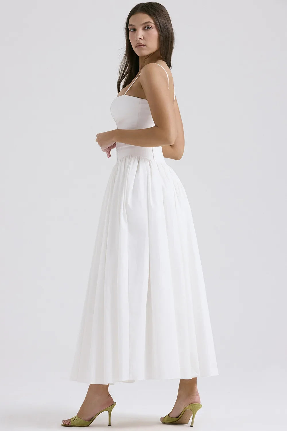Strapless Midi Dress - Cottagecore Style