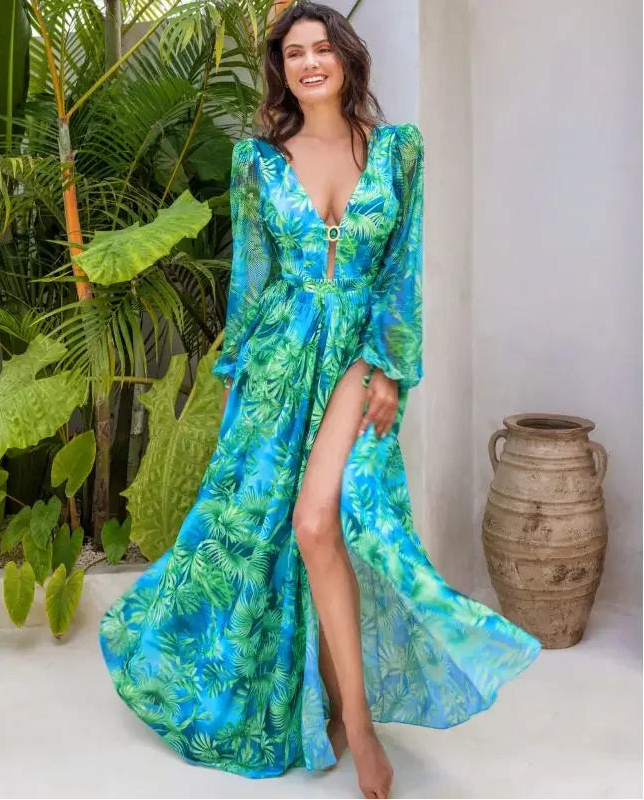 Jungle Green Print Swimsuit