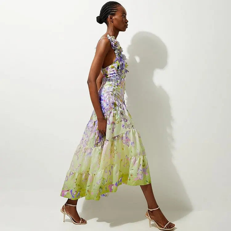 Floral Print Swimsuit - Elegant Beachwear