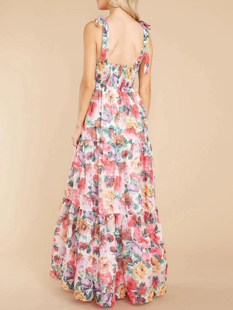 Floral dress on a beige background