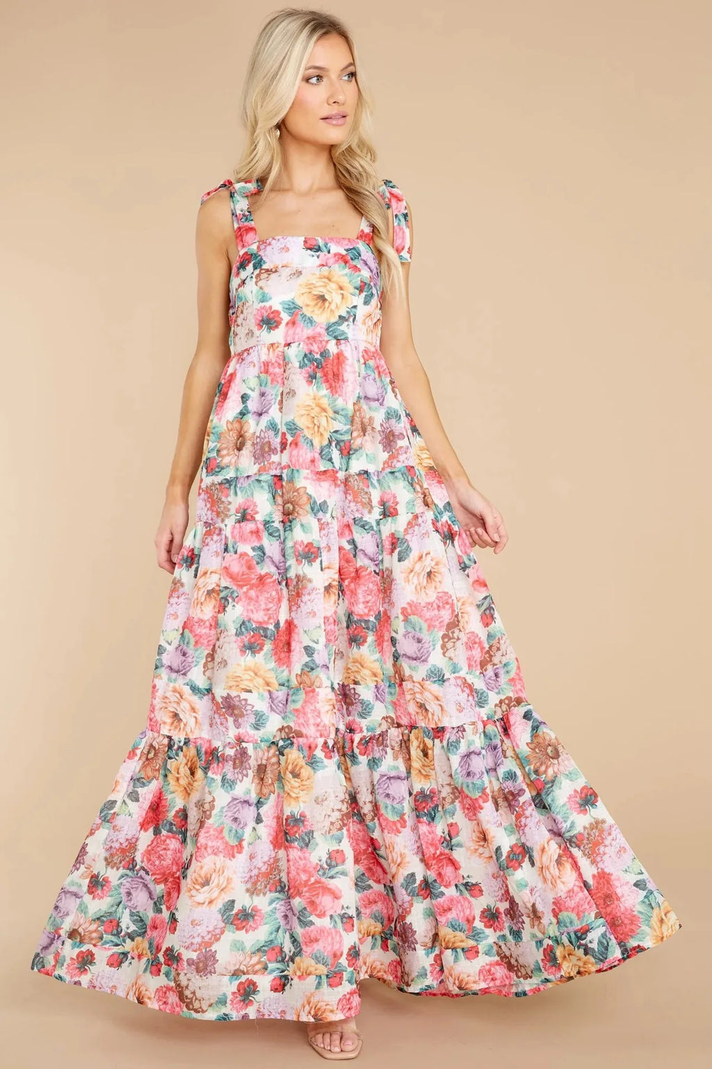 One Shoulder Maxi Dress - Elegant Printed Backless Party Dress
