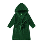 Kids Velvet Christmas Robe Pajamas – Family Matching Winter Sleepwear