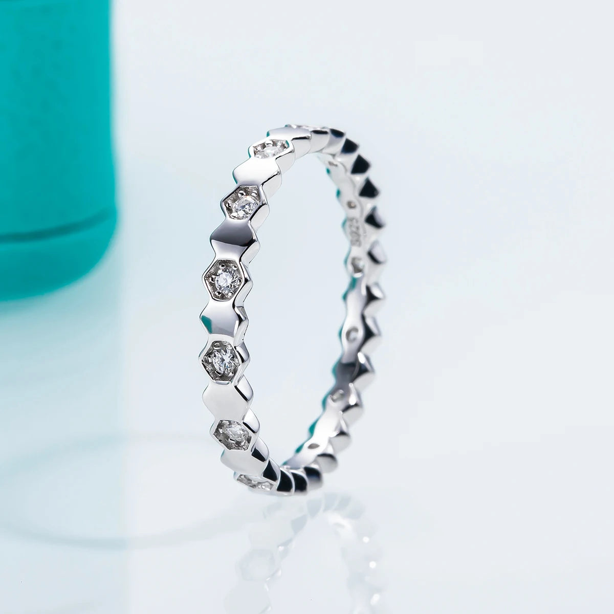 1.5mm D Color Moissanite Eternity Band - 18K Gold Plated Sterling Silver