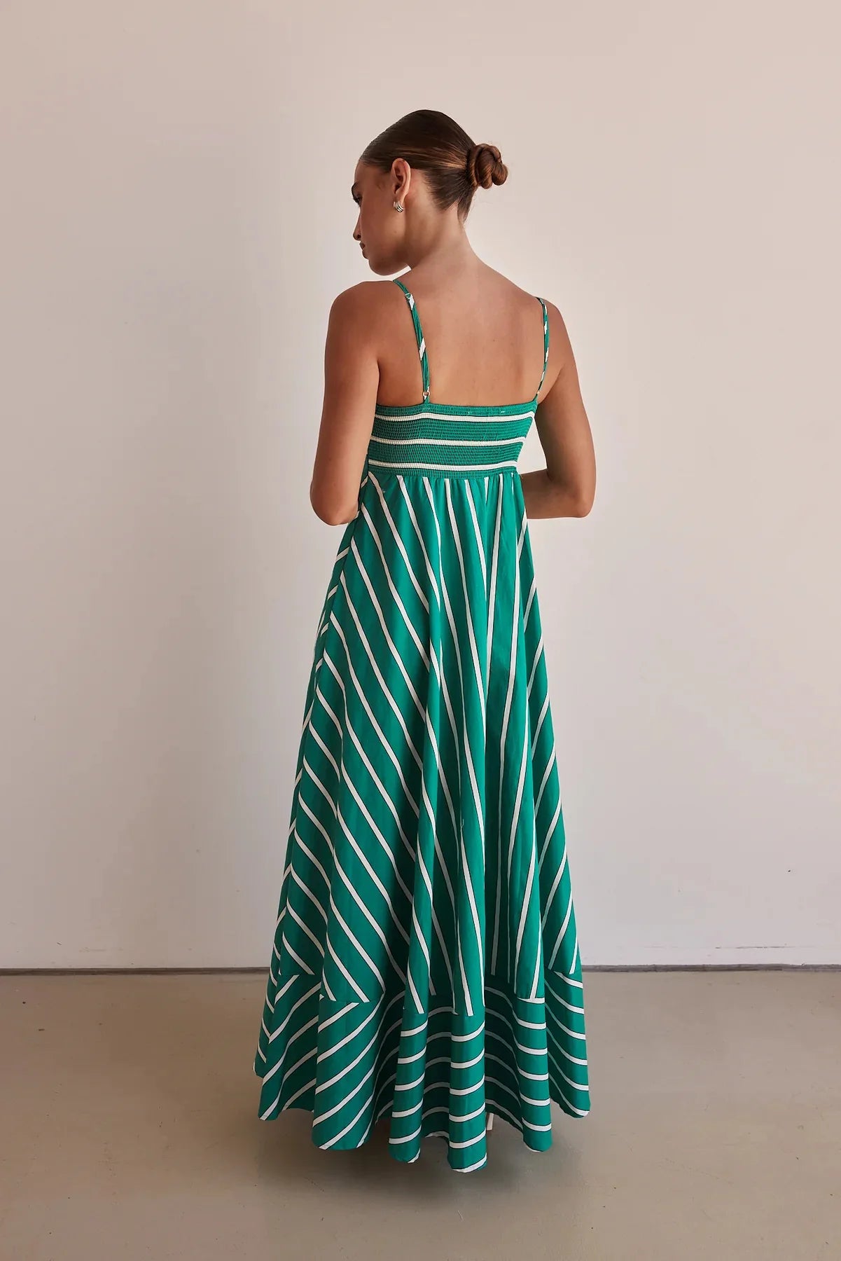 Spaghetti Strap Backless Maxi Dress - A-Line Elegant Silhouette