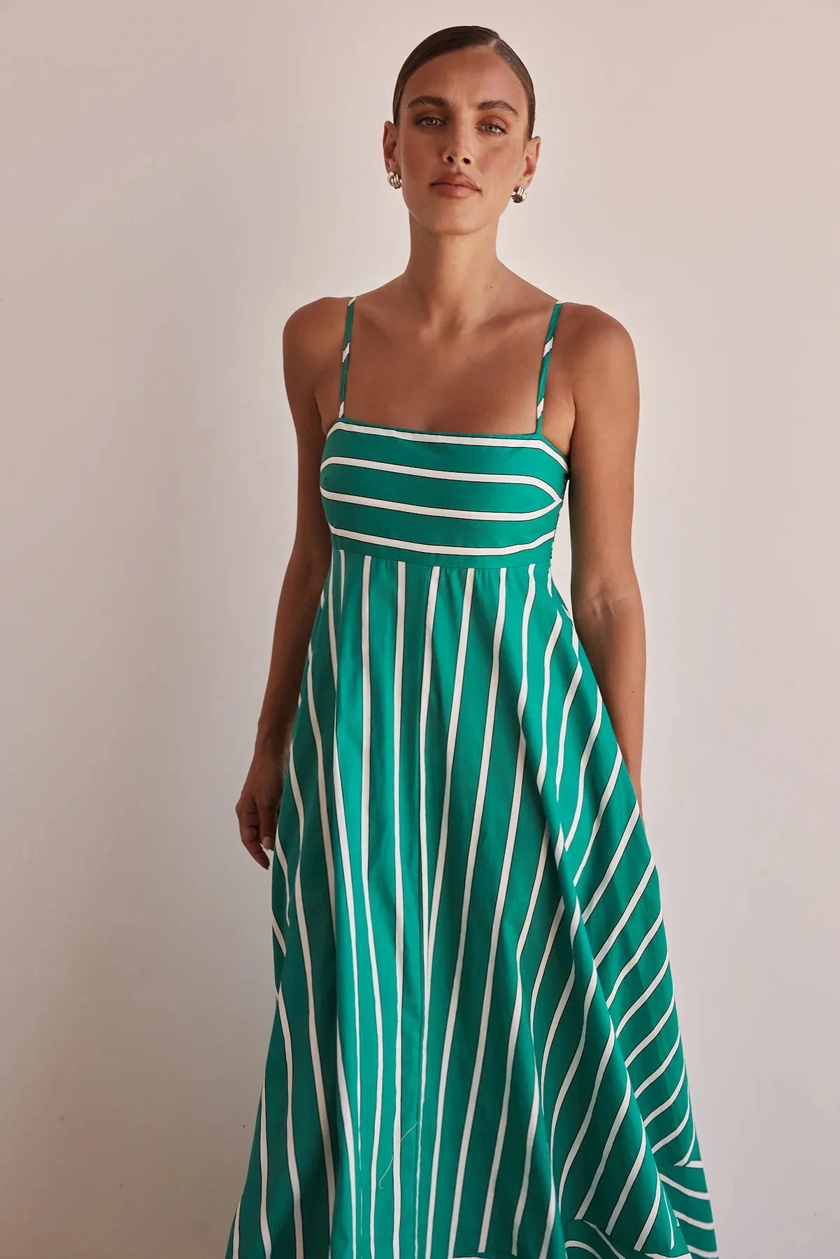 Spaghetti Strap Backless Maxi Dress - A-Line Elegant Silhouette