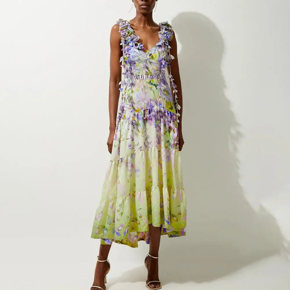 Floral Print Swimsuit - Elegant Beachwear