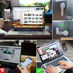 Collage of laptop screens, smartphone, and office setup with a focus on productivity.