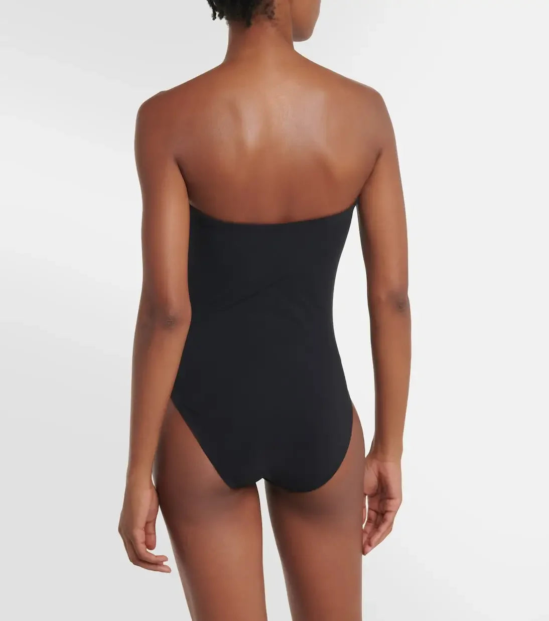 Cutout Swimsuit - Black and White Beachwear
