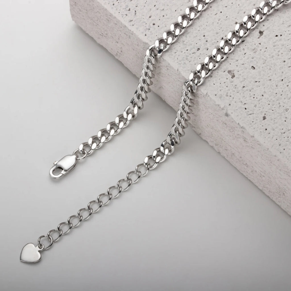 Moissanite Link Bracelet - 925 Sterling Silver Adjustable