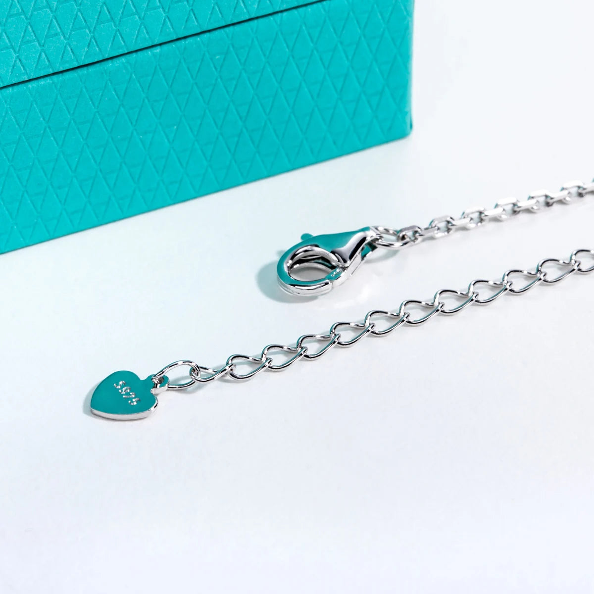 Moissanite Evil Eye Bracelet - 925 Sterling Silver Adjustable