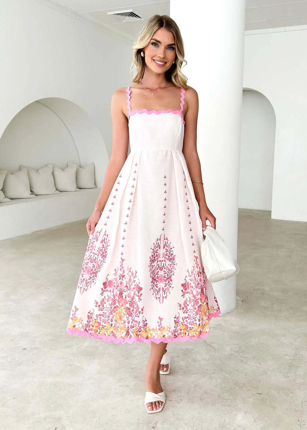 Halter Neck Maxi Dress - Backless Lace Up Beach Dress