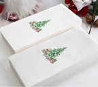 Linen-Feel Christmas Tree Disposable Napkins