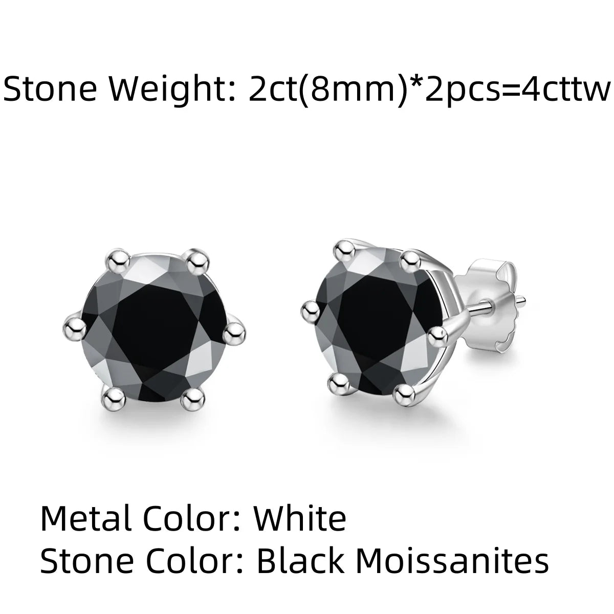 Cushion Cut Moissanite Stud Earrings - 925 Sterling Silver
