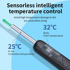 Soldering iron with temperature control features on a blue background