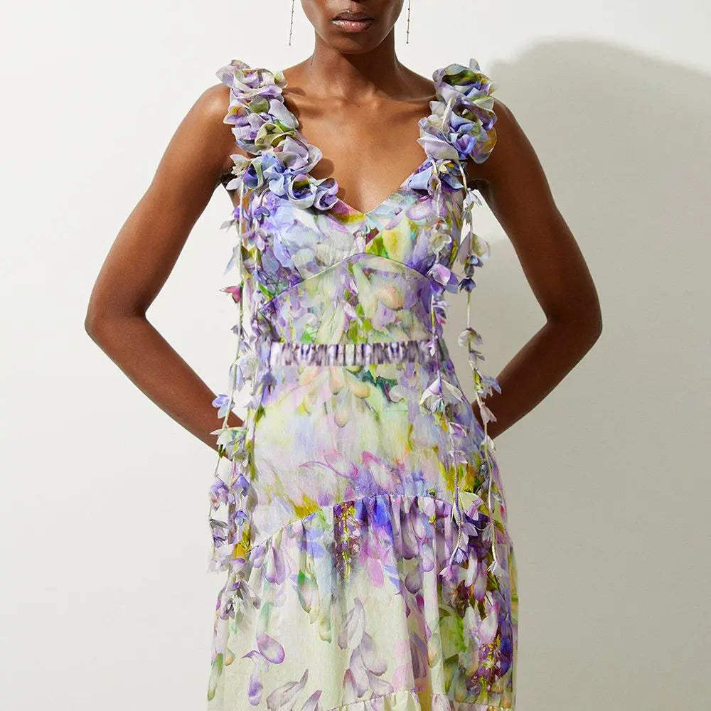 Floral Print Swimsuit - Elegant Beachwear