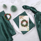 Mini Christmas Wreath Napkin Rings – 12-Piece Decorative Set