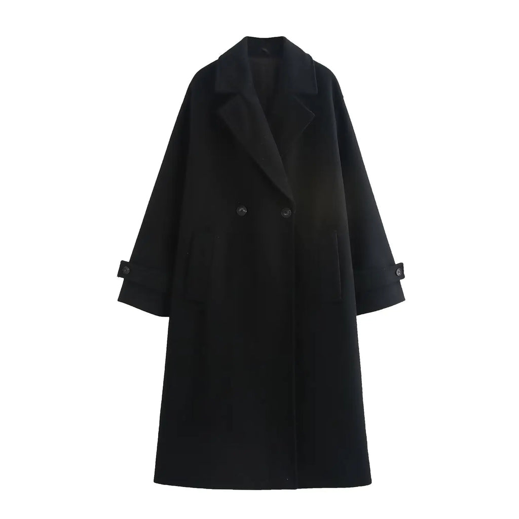Long Wool-Blend Coat