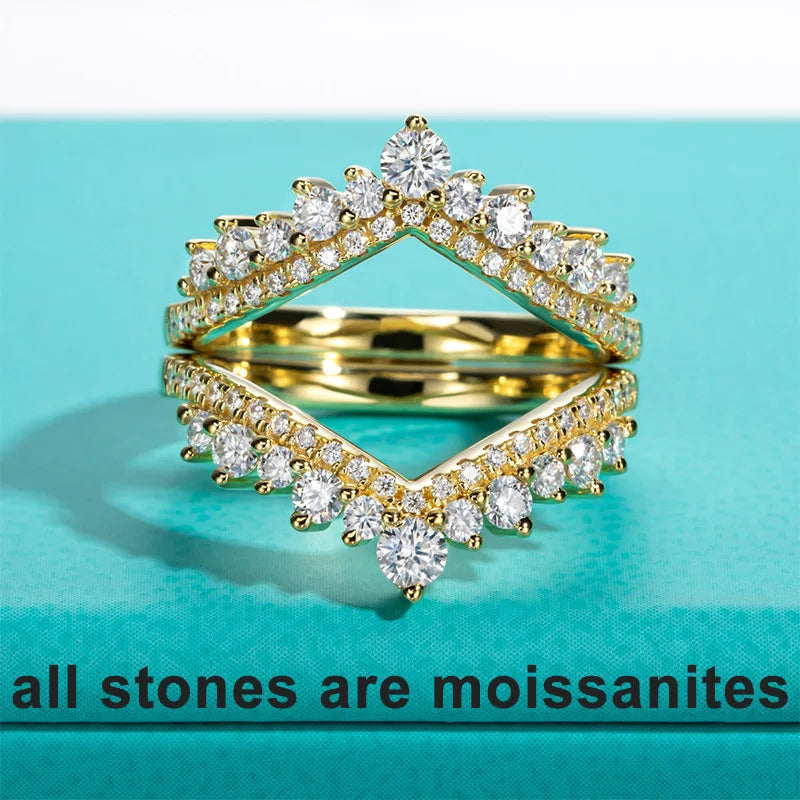 3mm Heart Moissanite Eternity Ring - Sterling Silver Romantic Wedding Band