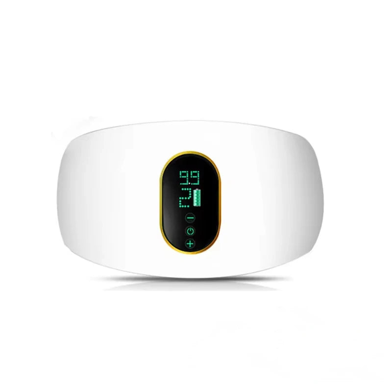 White electronic device with digital display on a white background