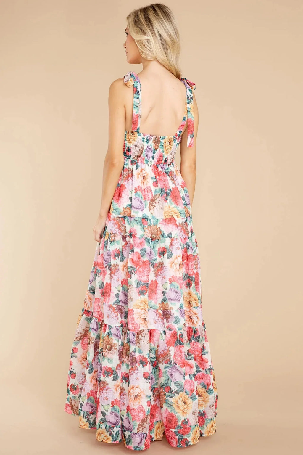 One Shoulder Maxi Dress - Elegant Printed Backless Party Dress