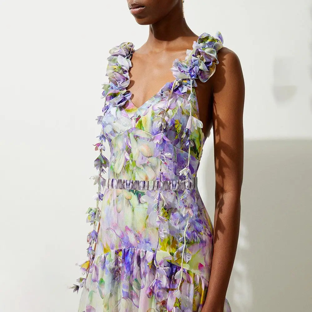 Floral Print Swimsuit - Elegant Beachwear