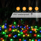 String lights with IP67 waterproof feature in a rain scene