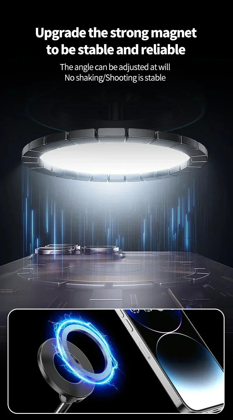 Stable magnetic吸附器 with adjustable angle on a dark background