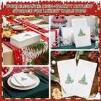 Linen-Feel Christmas Tree Disposable Napkins