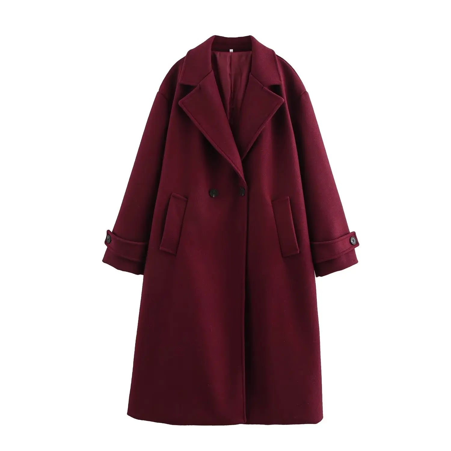 Maroon coat on a white background