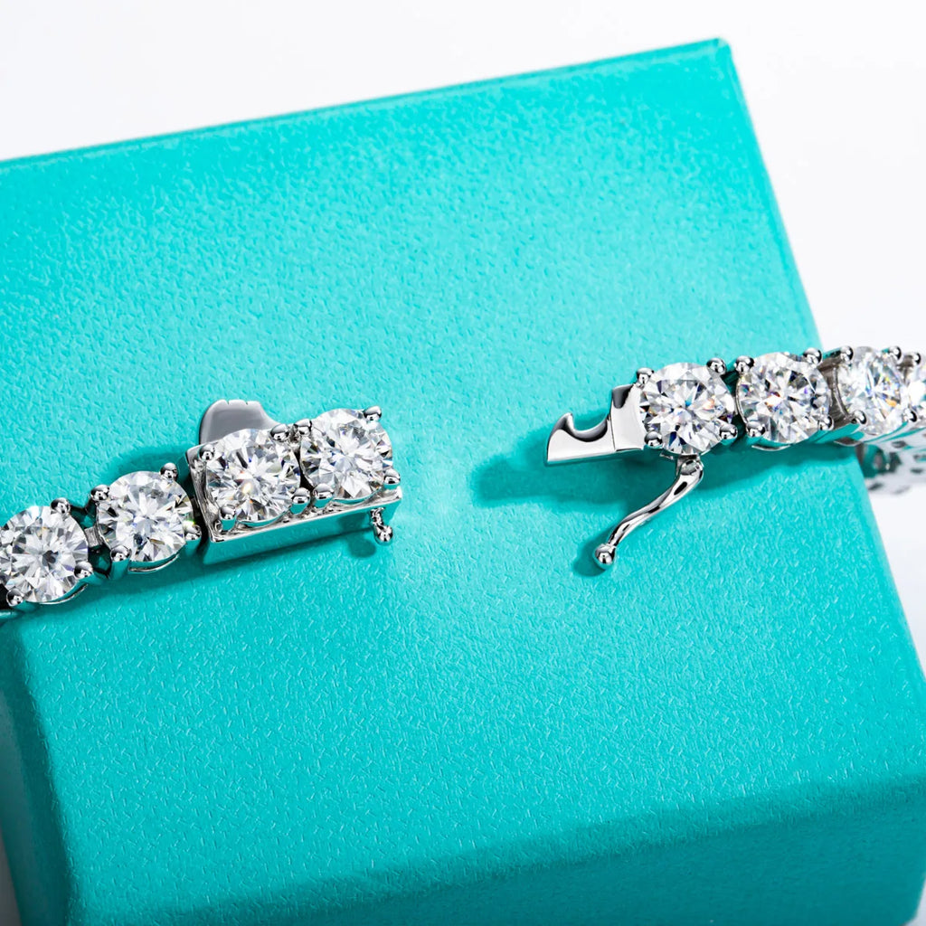 Diamond bracelet on a turquoise box