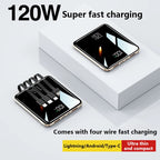 120W charging device with packaging on a light gray background