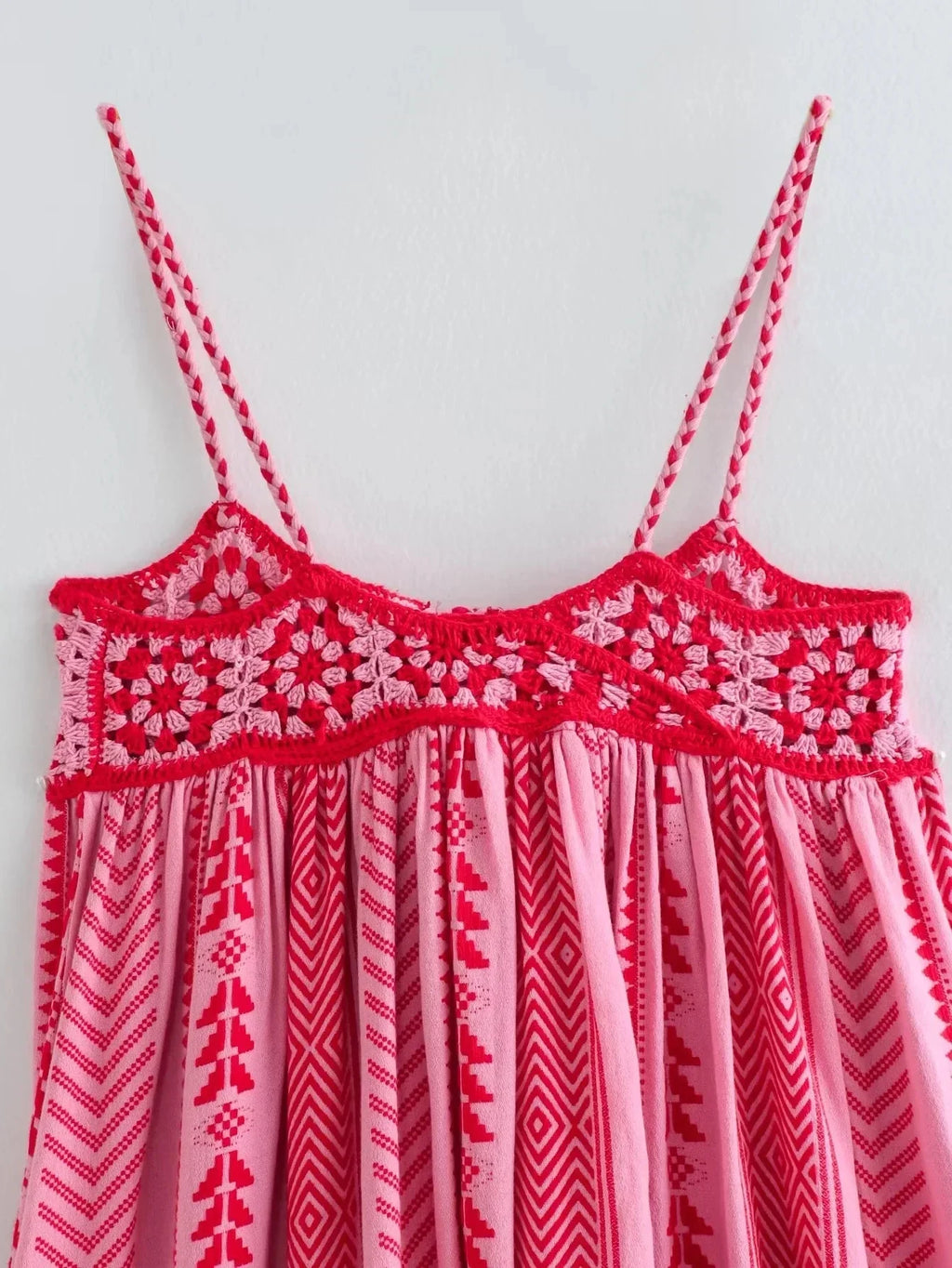 Bohemian Knitted Midi Dress - Vintage Strap Splice Dress for Women