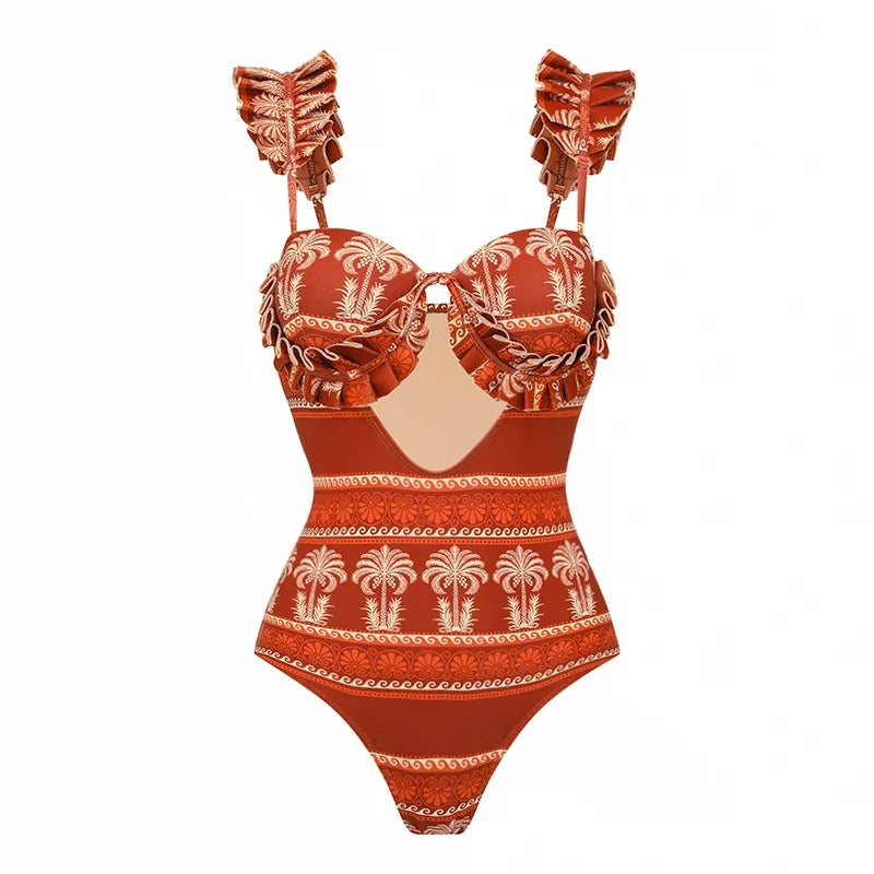 Ethnic Print Swimsuit - Bohemian Beachwear