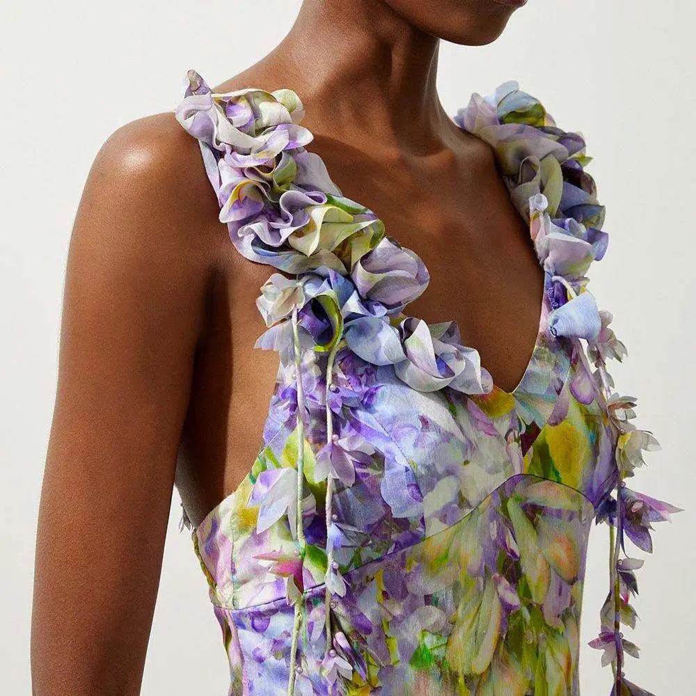 Floral Print Swimsuit - Elegant Beachwear