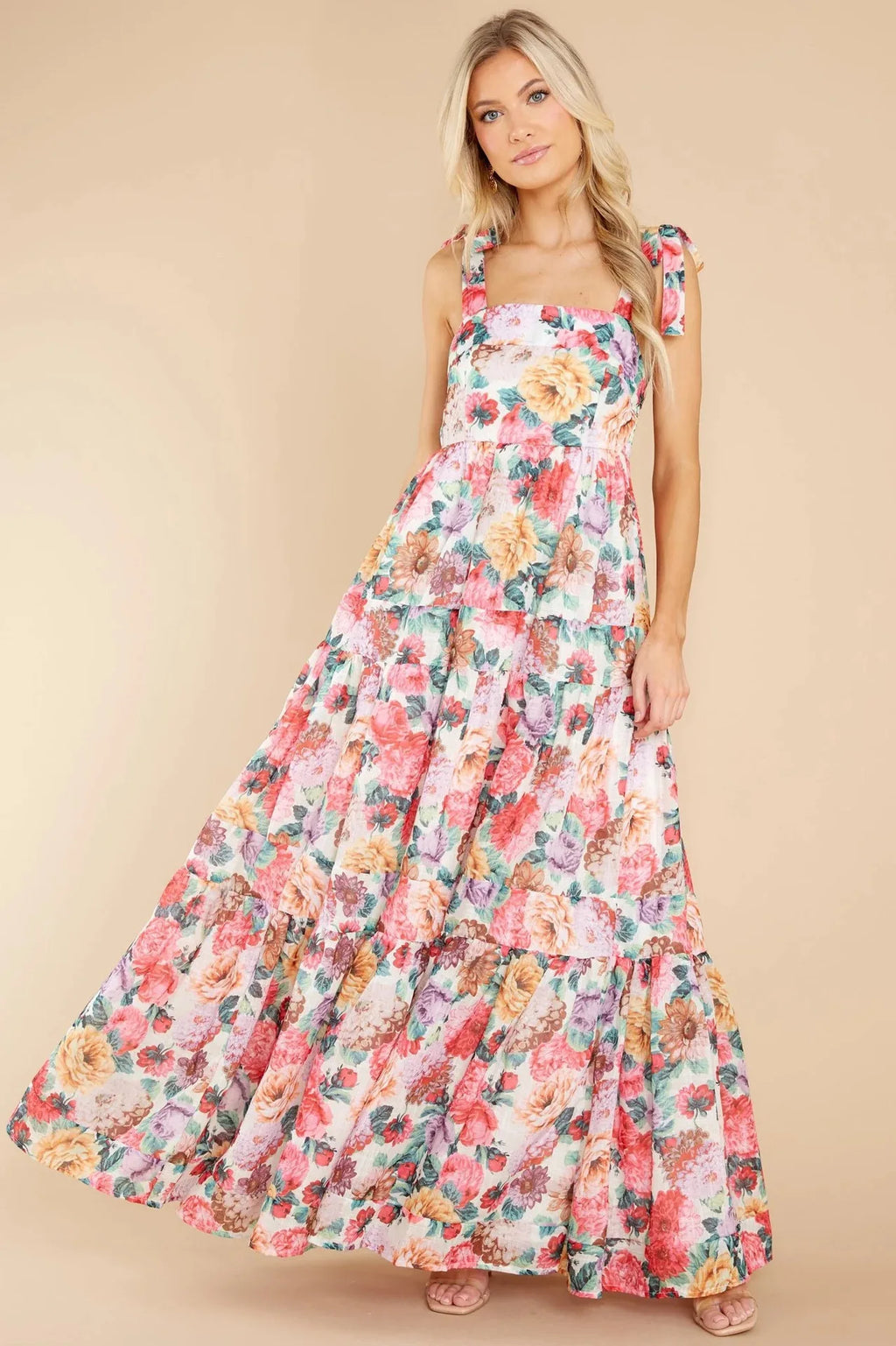 One Shoulder Maxi Dress - Elegant Printed Backless Party Dress