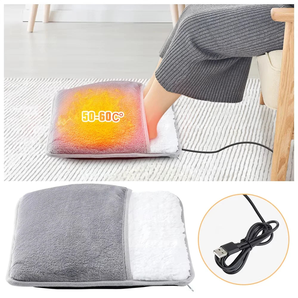 Heated pad with USB cable on a white background