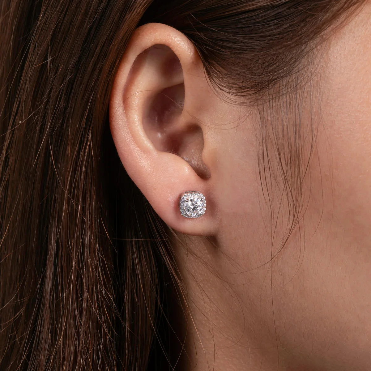 5mm D-Color Moissanite Stud Earrings 1cttw - 925 Sterling Silver