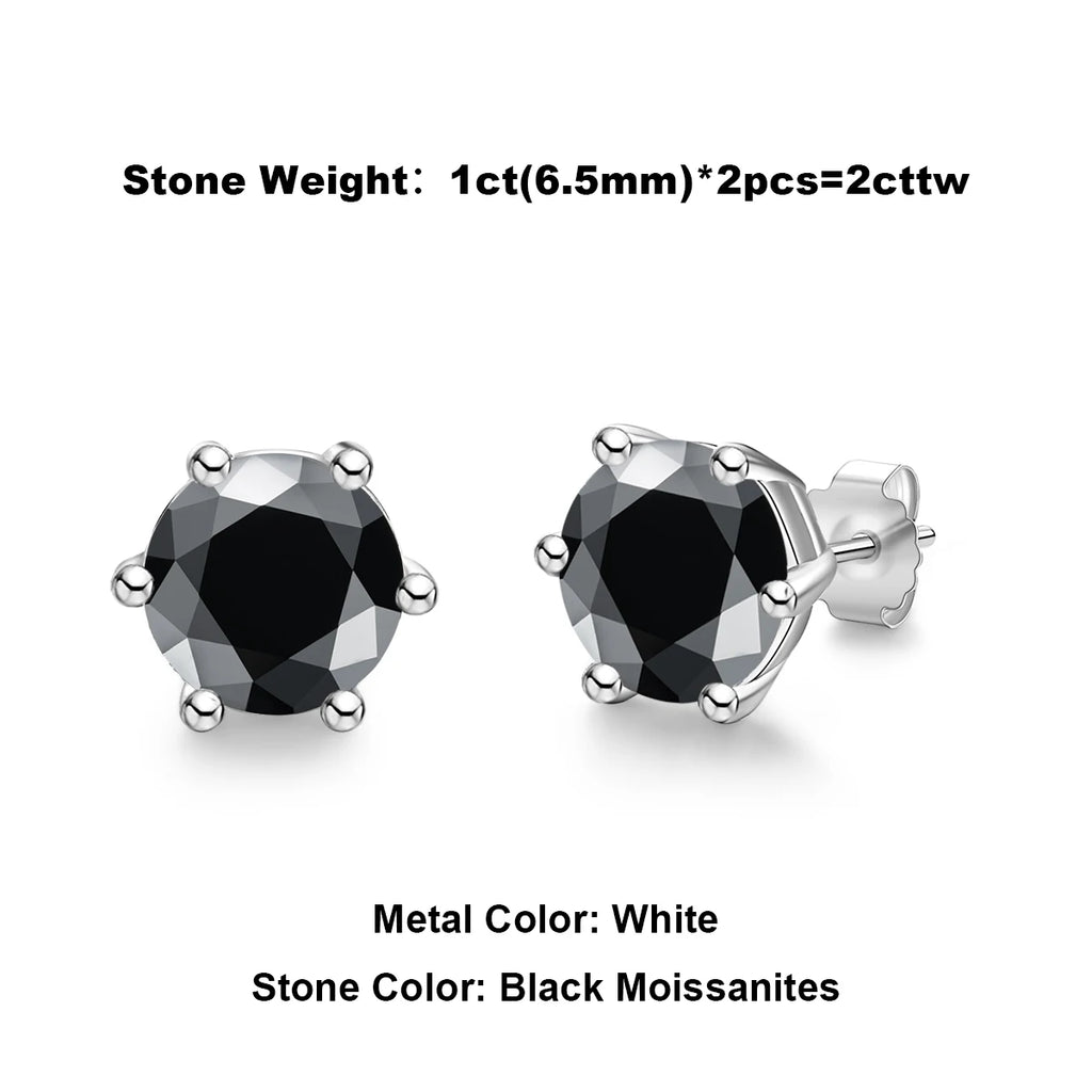 Cushion Cut Moissanite Stud Earrings - 925 Sterling Silver