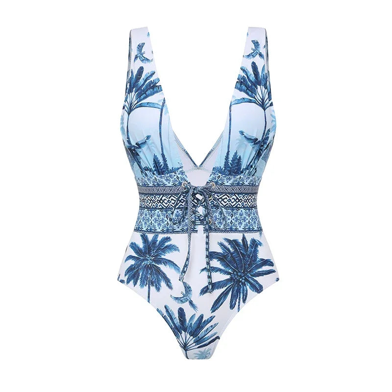 Ethnic Print Swimsuit - Bohemian Beachwear
