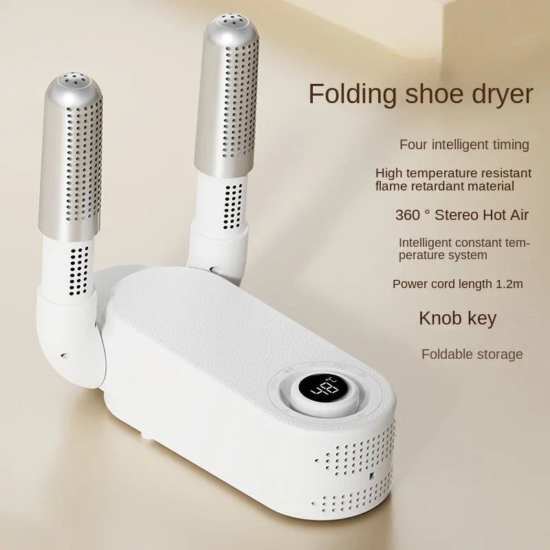 Folding Electric Shoe Dryer – Multi-Speed, Timer, Warm Air
