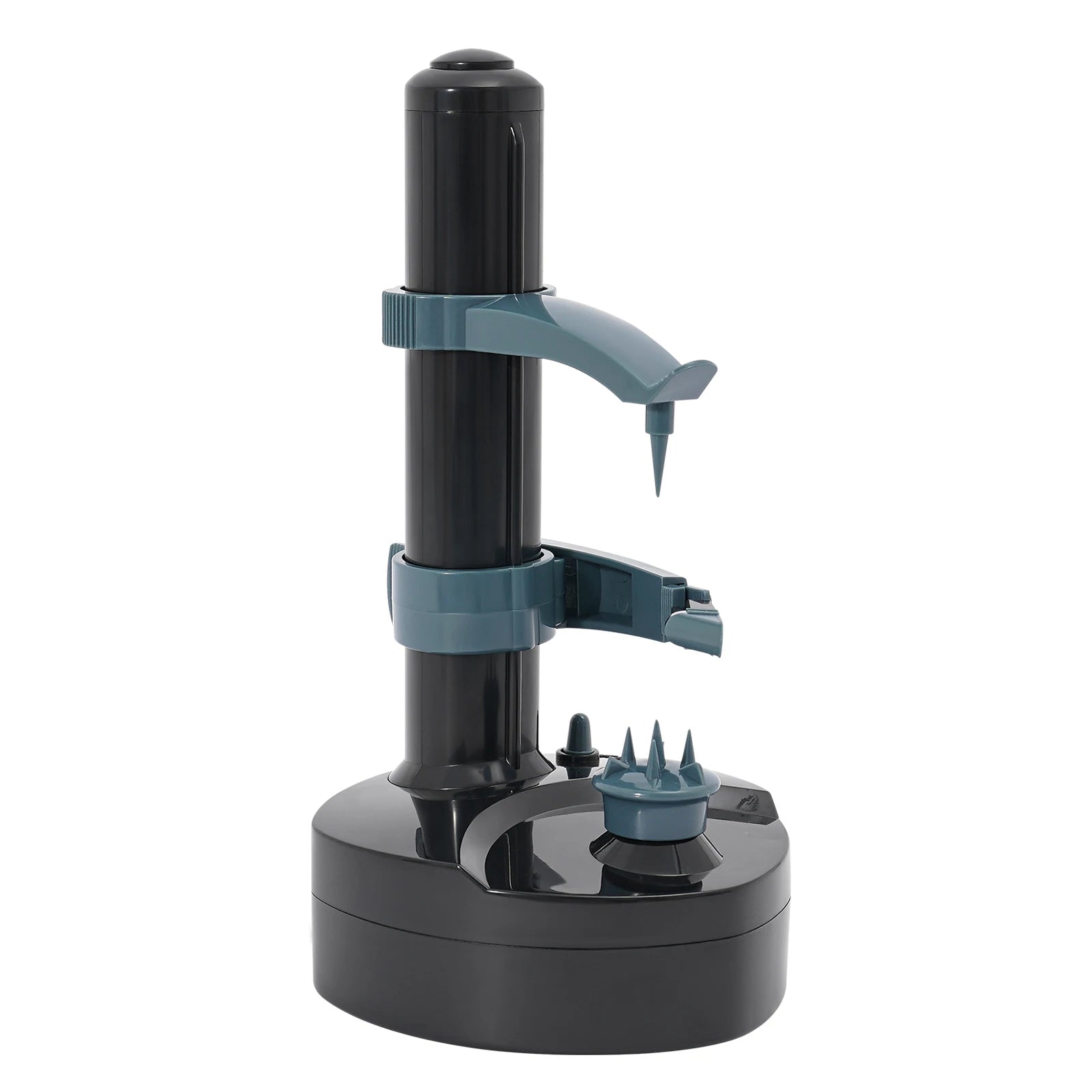 Black and blue pet water fountain on a white background